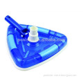 Deluxe trianguar transparent cast iron weighted vac head w/swivel cuff for swimming pool